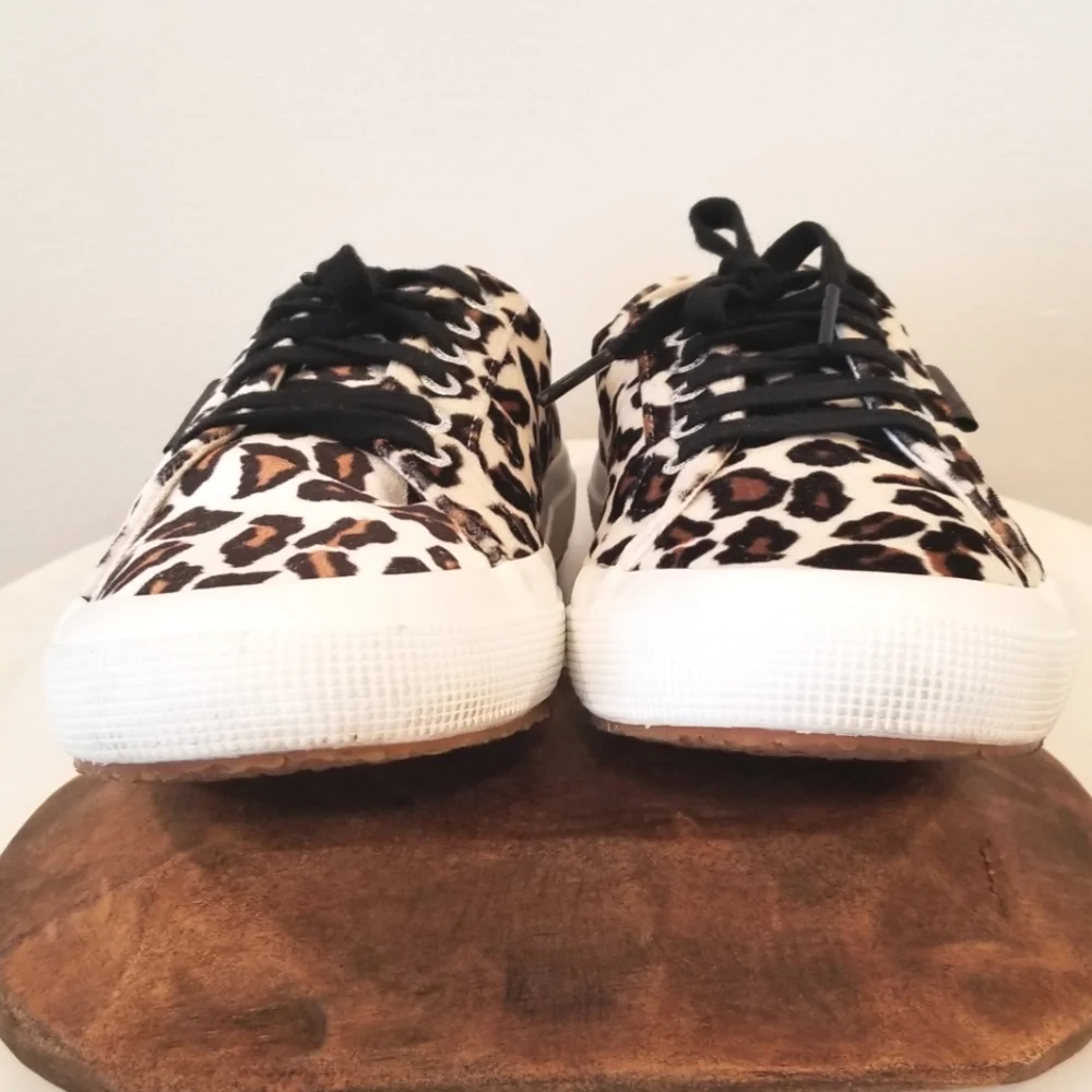 Superga Animal Print Cheetah Print Velour Velvet Sneakers - Picture 15 of 16